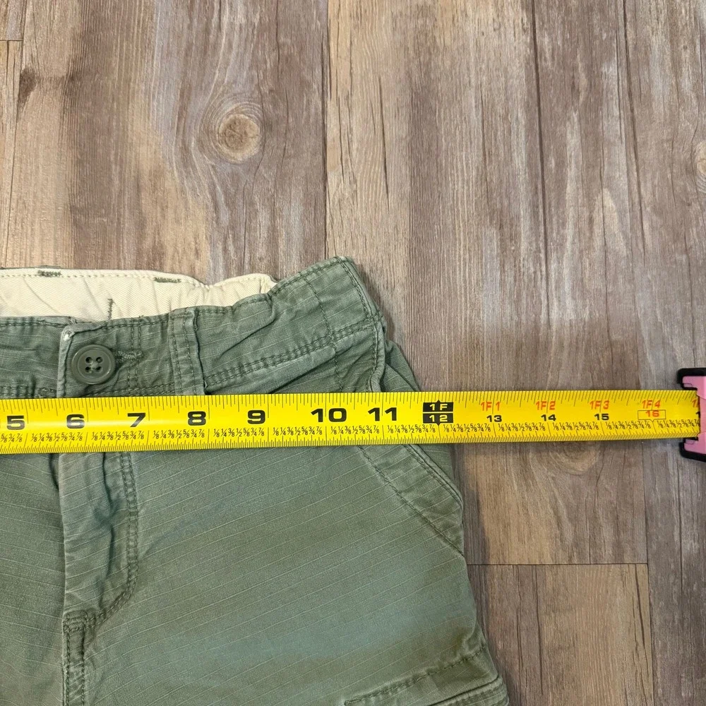 Gap‎ Kids Boys Olive Green Ripstop Cargo Pants Slim Fit Size 8 Slim Utility